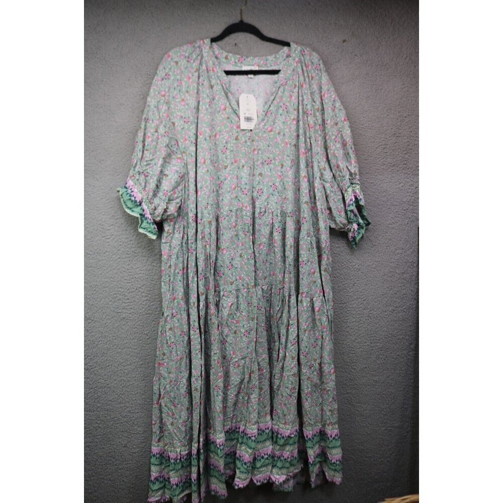Wonderly Plus Hi-Lo Midi Dress-Size 4X-Tiered-New with Tags-Prairie